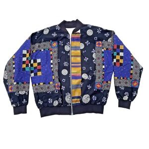 Vintage Women's/Adult Marcia Full Zip Silk/Satin Style Bomber Jacket Medium VTG